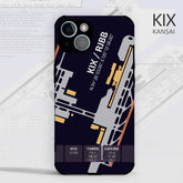 Osaka Kansai KIX Airport Diagram Phone Case Aviation gift crew airline pilot iphone avgeek apple samsung huawei xiaomi iPhone